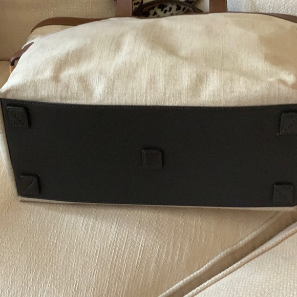 Tumi Linen and Leather Santa Monica Tote - Picture 3 of 13